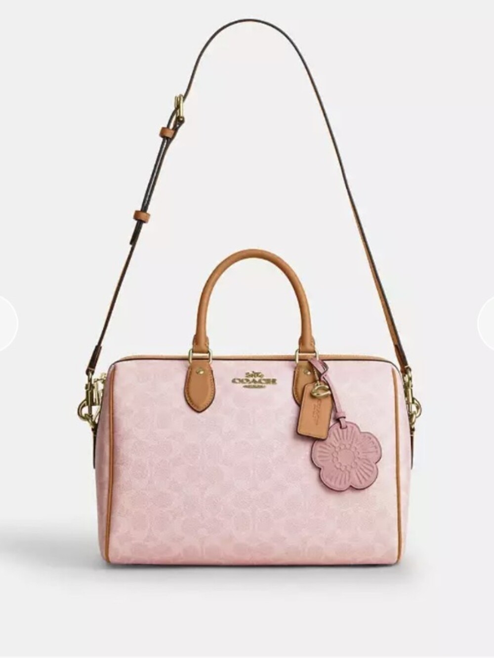 Coach Outlet Rowan Large Satchel Bag In Signature Canvas With Charms